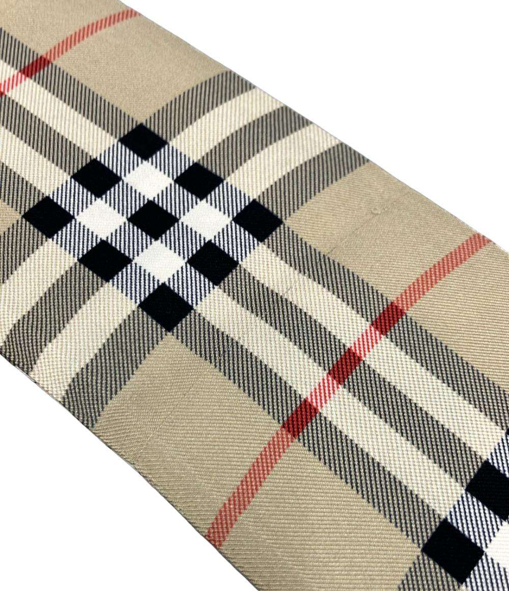 BURBERRY スカーフ Floral Check Silk Skinny Scarf フローラル チェック シルク スキニースカーフ レディース バーバリー