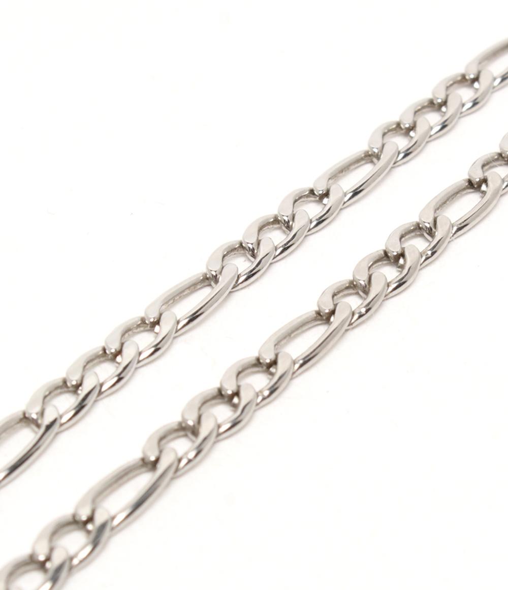 美品 DIESEL ネックレス ダブルタグ プレート デニム ロゴ メンズ ディーゼル