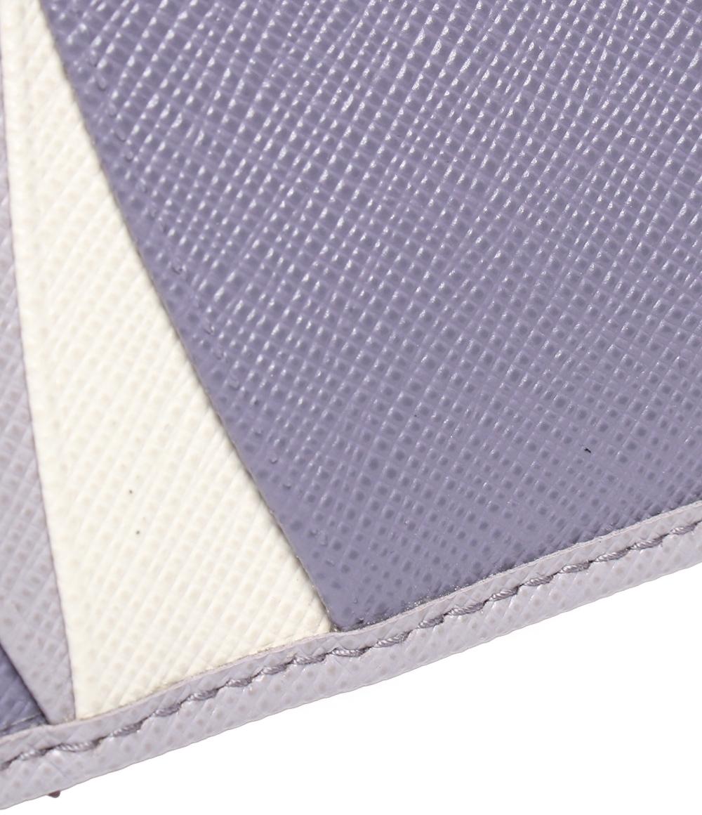 美品 PRADA 二つ折り財布 トライアングル サフィアーノ 1ML050 レディース プラダ