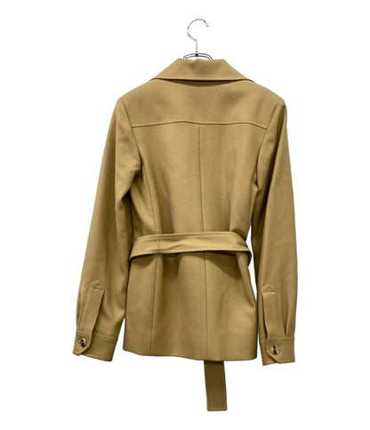 美品 SAINT LAURENT ウールツイルシャツジャケット ベルト付き 20AW レディース SIZE 36 (M) サンローラン