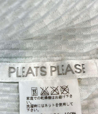 PLEATS PLEASE 半袖カットソー チェック柄 プリーツ加工 PP51-JK472 レディース SIZE 3 (L) プリーツプリーズ