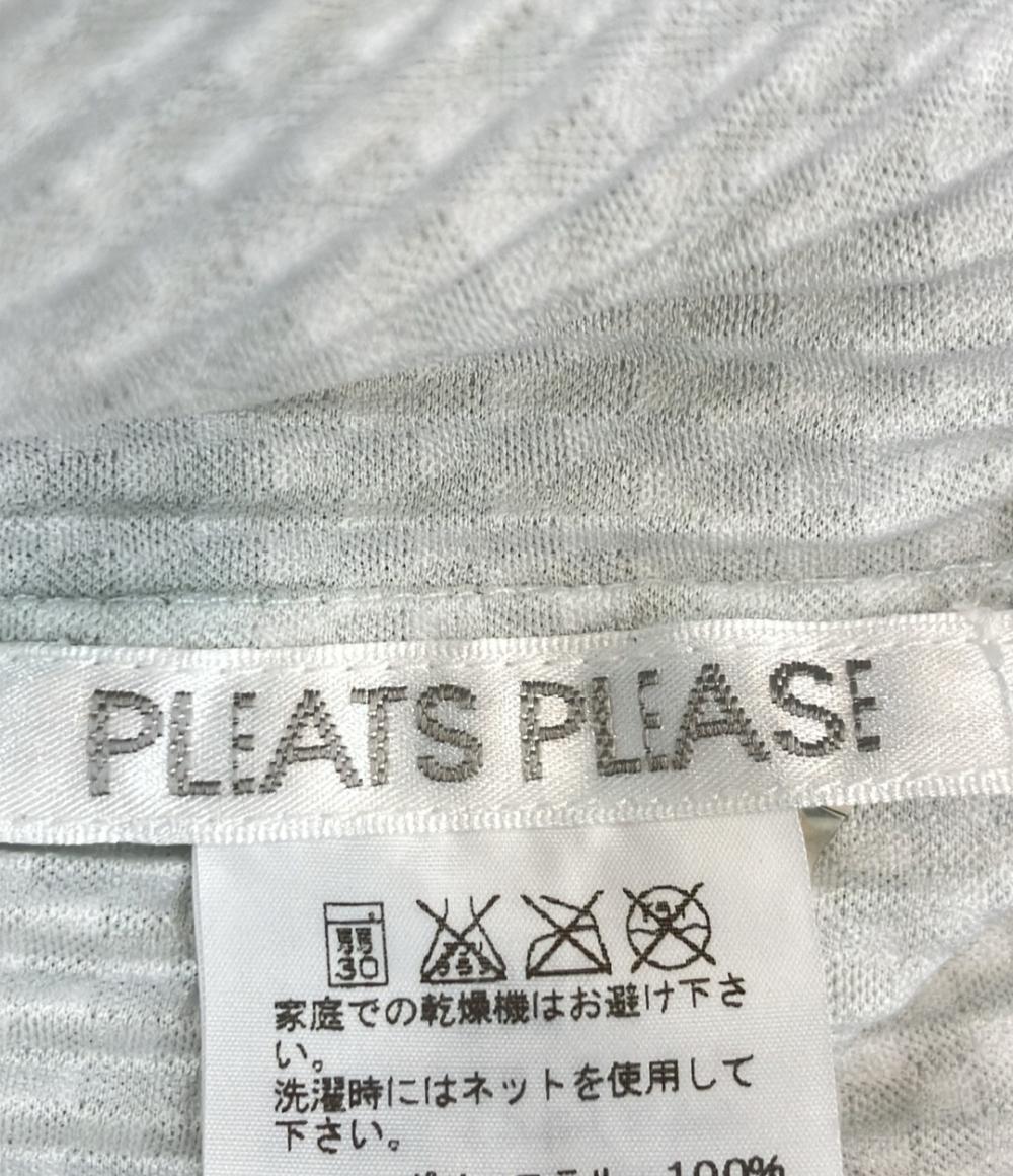 PLEATS PLEASE 半袖カットソー チェック柄 プリーツ加工 PP51-JK472 レディース SIZE 3 (L) プリーツプリーズ