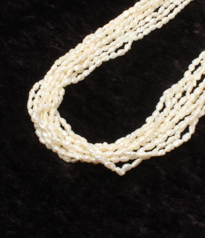 美品 10連ネックレス 10連ブレスレット 淡水パール 2点セット レディース