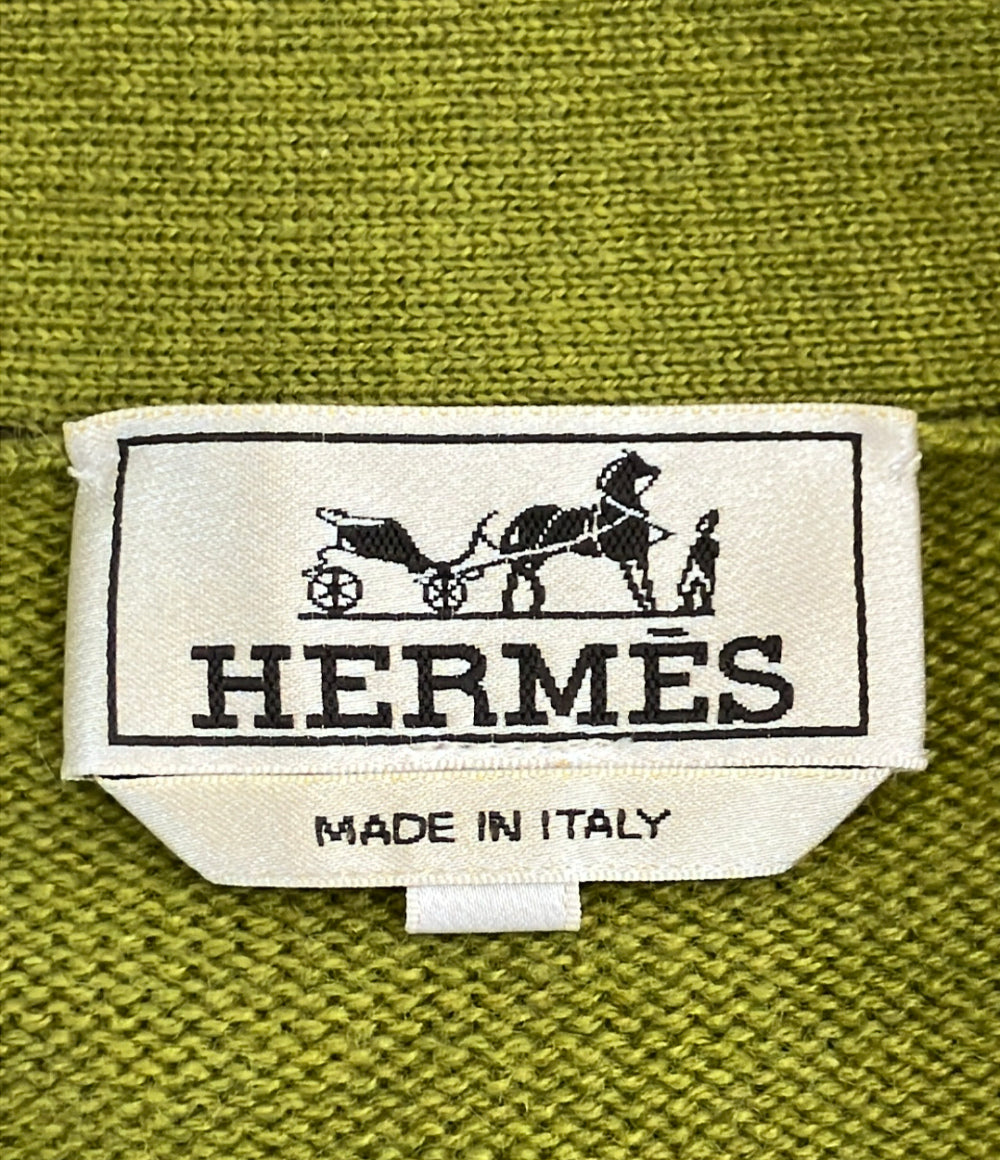 HERMES 長袖 Vネック カシミヤ カーディガン H467265HA メンズ SIZE S エルメス