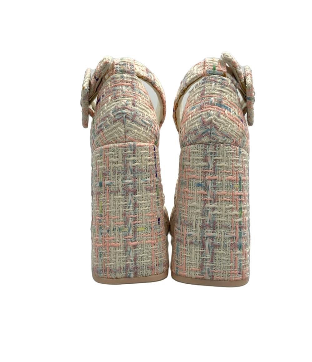 CHARLES＆KEITH アンクルストラップサンダル ツイード レディース SIZE 37 (M) チャールズ＆キース