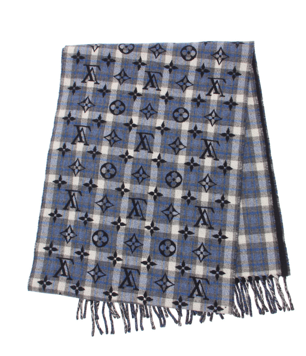 訳あり LOUIS VUITTON マフラー カシミヤ100％ マフラー･モノグラムグラディエントタータン モノグラム M71348 メンズ レディース ルイ・ヴィトン