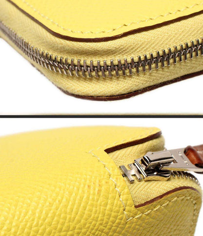 エルメス ラウンドファスナー長財布 Y刻印 シルバー金具 シルクイン アザップロング レディース HERMES