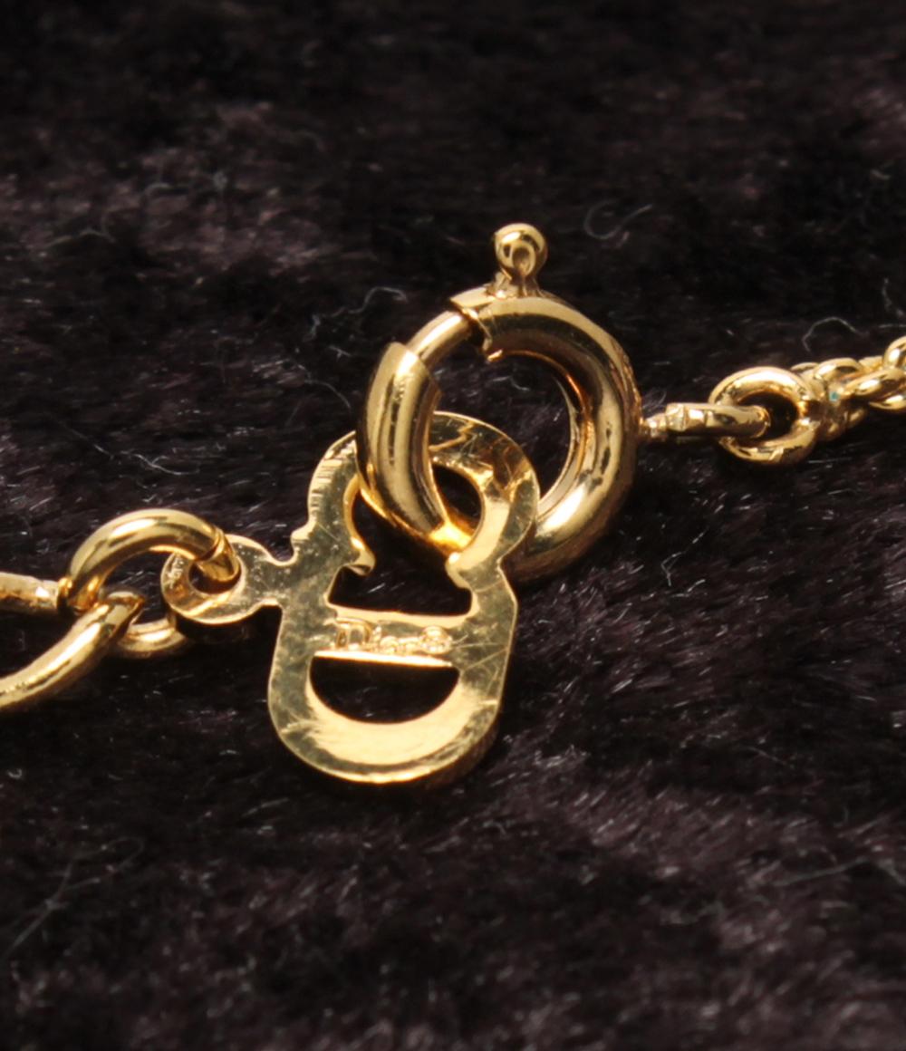 美品 Christian Dior ネックレス イヤリング Diorロゴ ハートモチーフ 2点セット レディース クリスチャンディオール