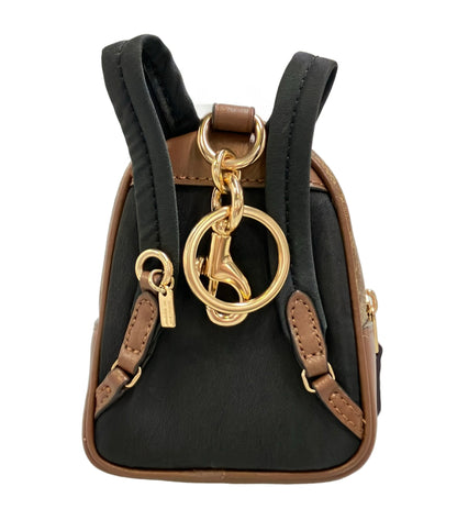 美品 COACH バッグチャーム リュック型 小物入れ CX066 シグネチャー レディース コーチ