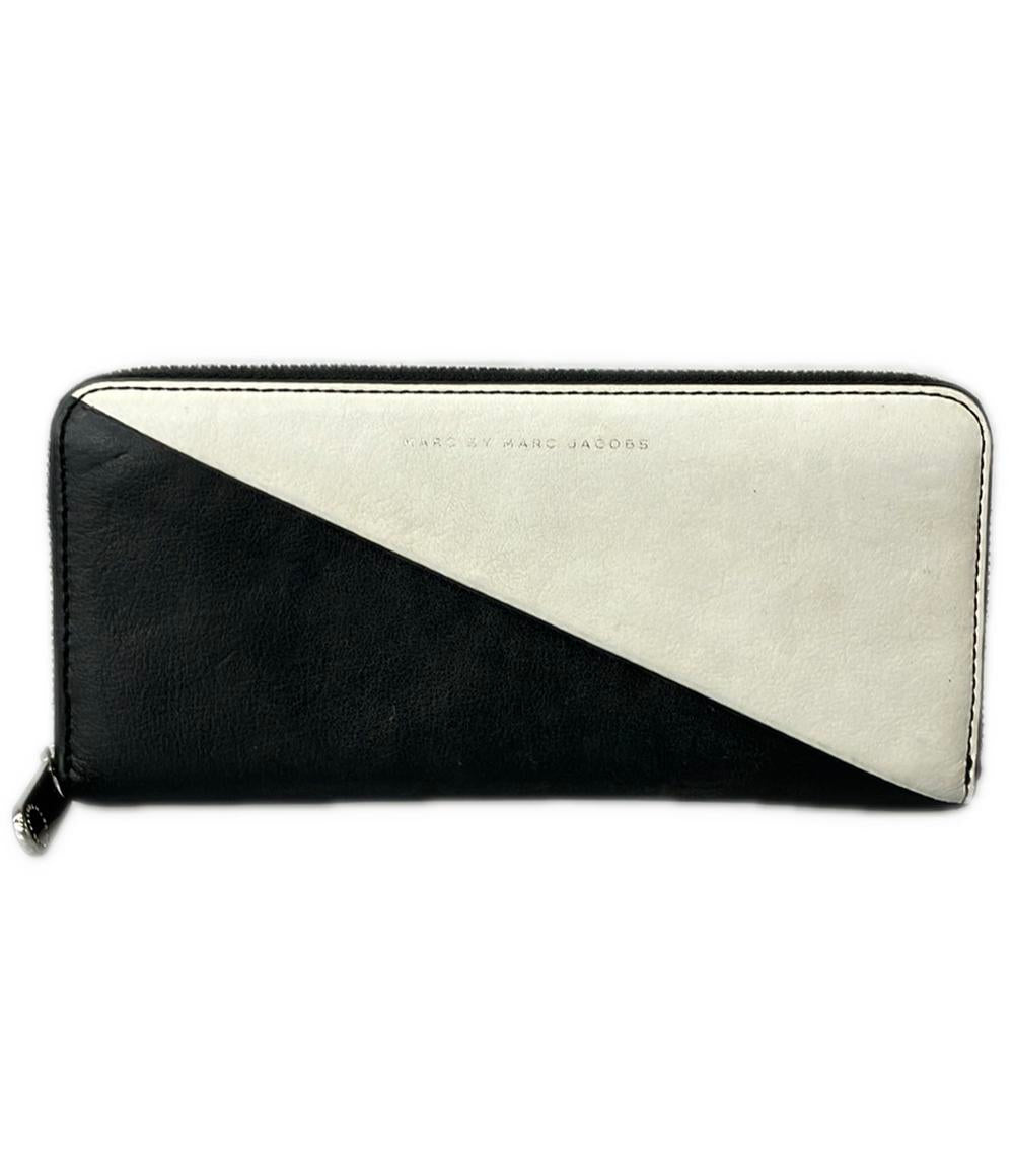 美品 マークバイマークジェイコブス ラウンドファスナー長財布 レディース MARC BY MARC JACOBS