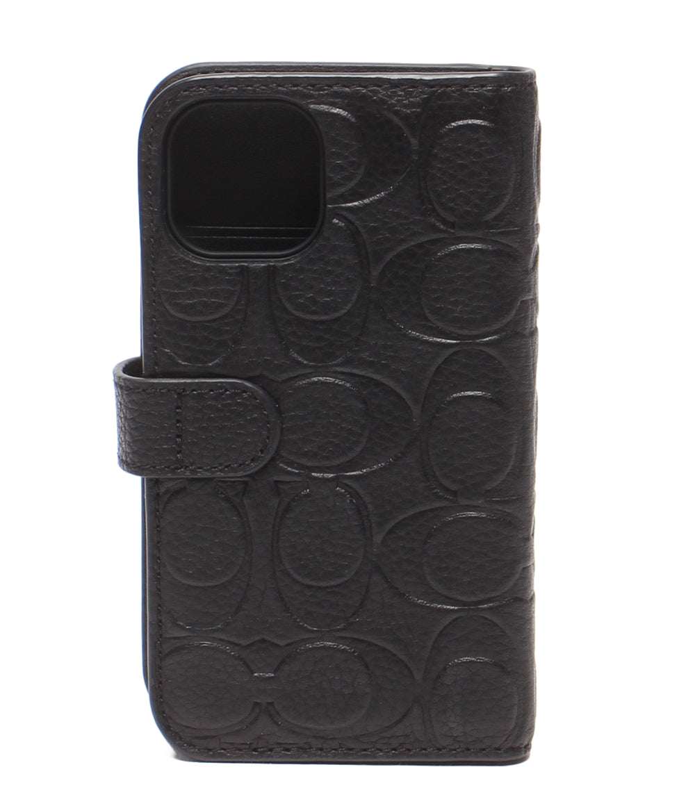 美品 COACH iPhoneケース iPhone 13 mini用 手帳型 シグネチャー R21C056K レディース メンズ コーチ