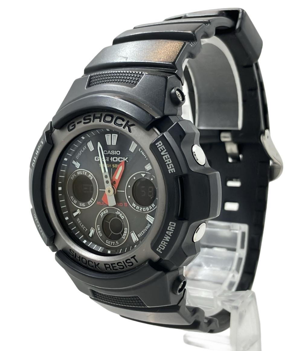 カシオ 腕時計 G-SHOCK ソーラー ブラック AWG-101 メンズ CASIO