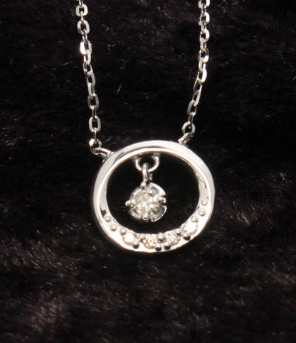 美品 カナルヨンドシー ネックレス K18WG ダイヤ レディース canal4℃