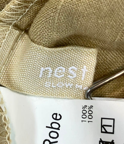 nest Robe 長袖ワンピース リネン ロング シャツ ボタン 01233-1039 レディース SIZE FREE (M) ネストローブ