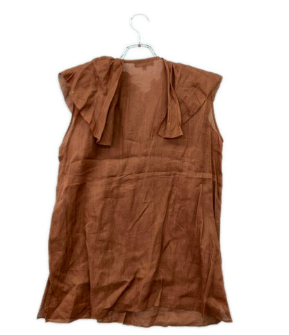 Drawer ローンラッフル ノースリーブブラウス 6521-299-1090 レディース SIZE 38 ドゥロワー