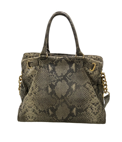 MICHAEL KORS 2WAY トートバッグ ショルダーバッグ 肩掛け パイソン柄 レディース マイケルコース