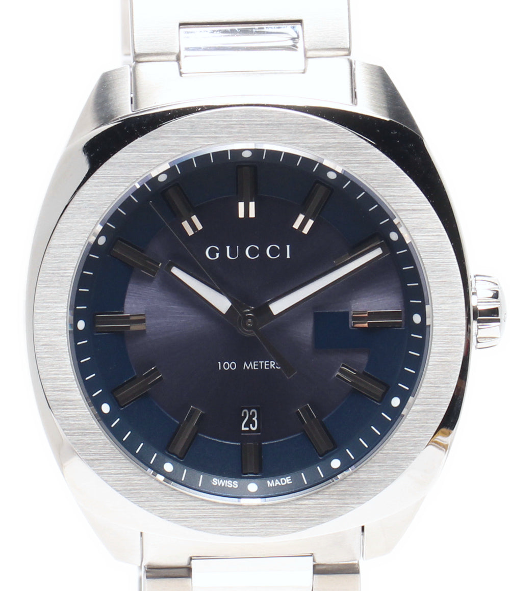 美品 GUCCI 腕時計 GG2570 クオーツ YA142303 メンズ グッチ