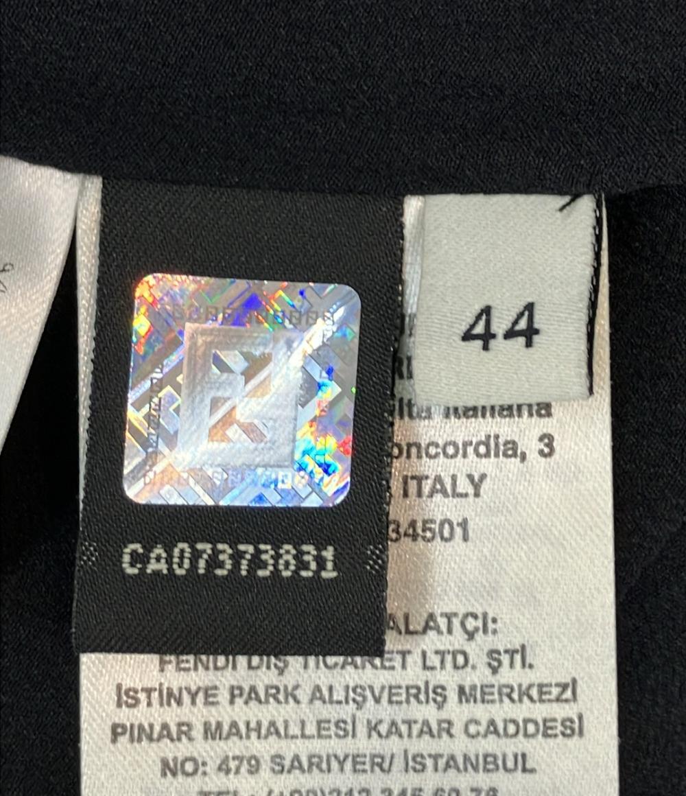 FENDI 半袖ワンピース ダブルブレスト バイカラー ミニ FDA886 AC5M レディース SIZE 44 (L) フェンディ