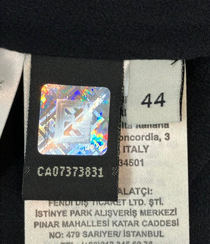 FENDI 半袖ワンピース ダブルブレスト バイカラー ミニ FDA886 AC5M レディース SIZE 44 (L) フェンディ