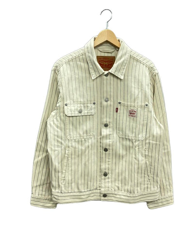 美品 リーバイス ストライプ柄オーバーサイズデニムジャケット ジージャン アウター メンズ SIZE S Levi's