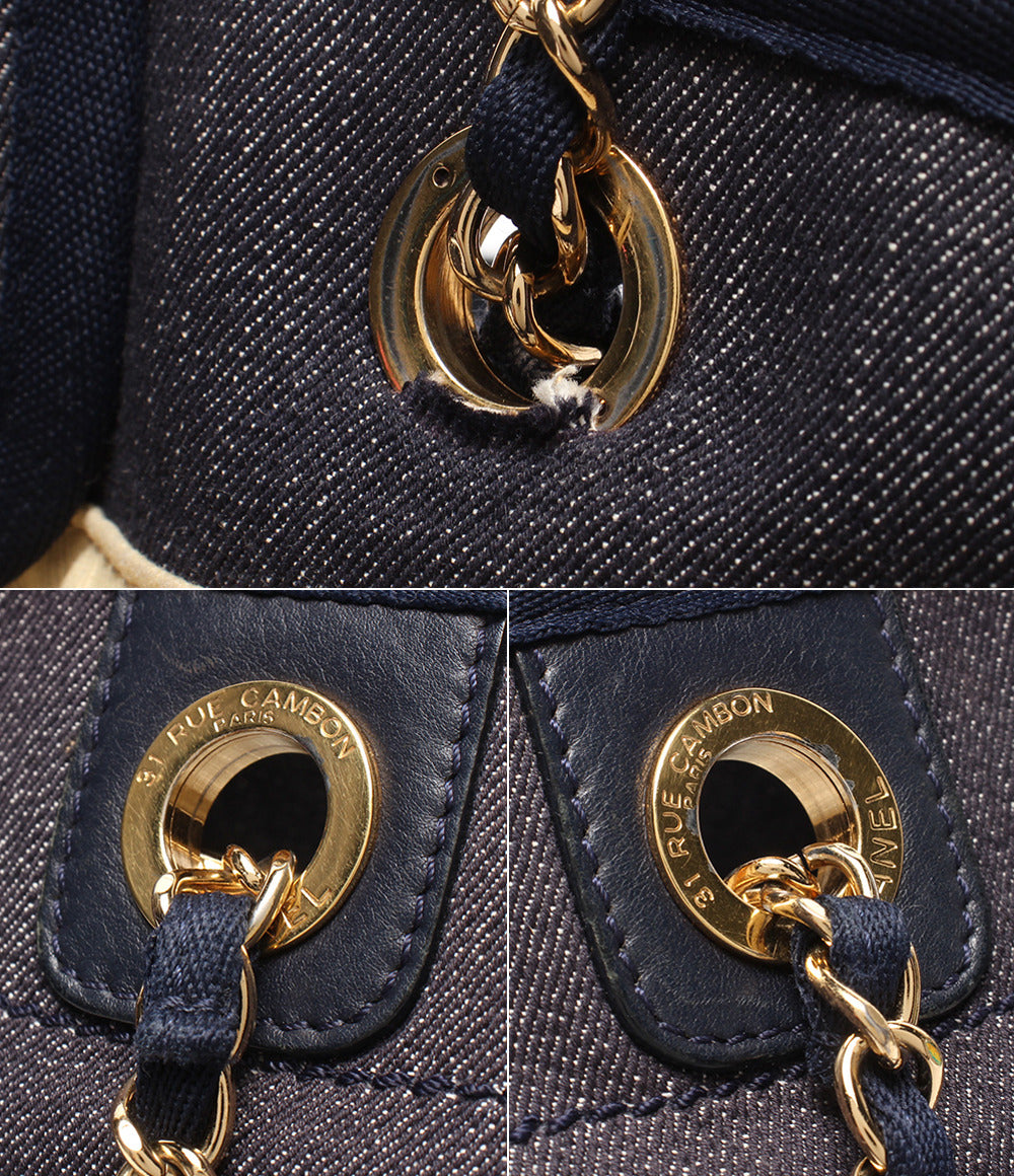 CHANEL チェーンショルダーバッグ 肩掛け ゴールド金具 ドーヴィルライン 17番台 レディース シャネル