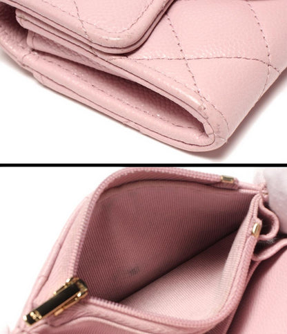 CHANEL カードケース コインケース ゴールド金具 キャビアスキン マトラッセ レディース シャネル