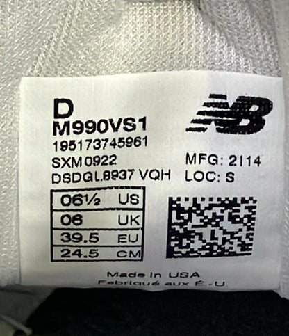 美品 NEW BALANCE ローカットスニーカー M990VS1 メンズ SIZE 24.5 ニューバランス