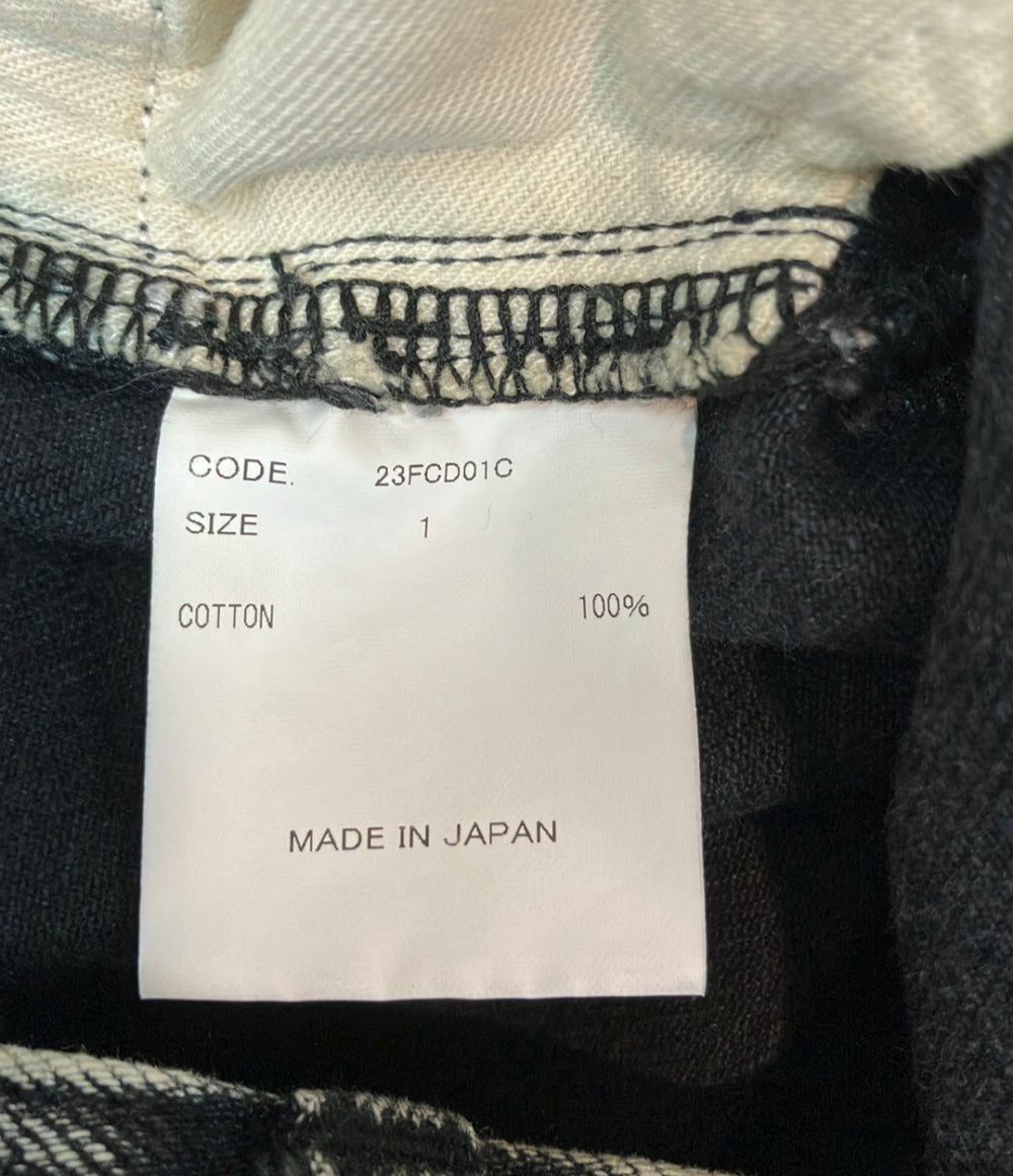 URU デニムパンツ ジップアップ ケミカルウォッシュ加工 COTTON DENIM - 5 POCKET PANTS TYPE C 23fcd01c メンズ SIZE 1 (S) ウル