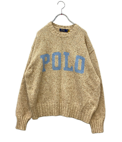 POLO RALPH LAUREN 長袖ニット ロゴ ウールブレンド 3XBRJ1q レディース SIZE M ポロ・ラルフローレン