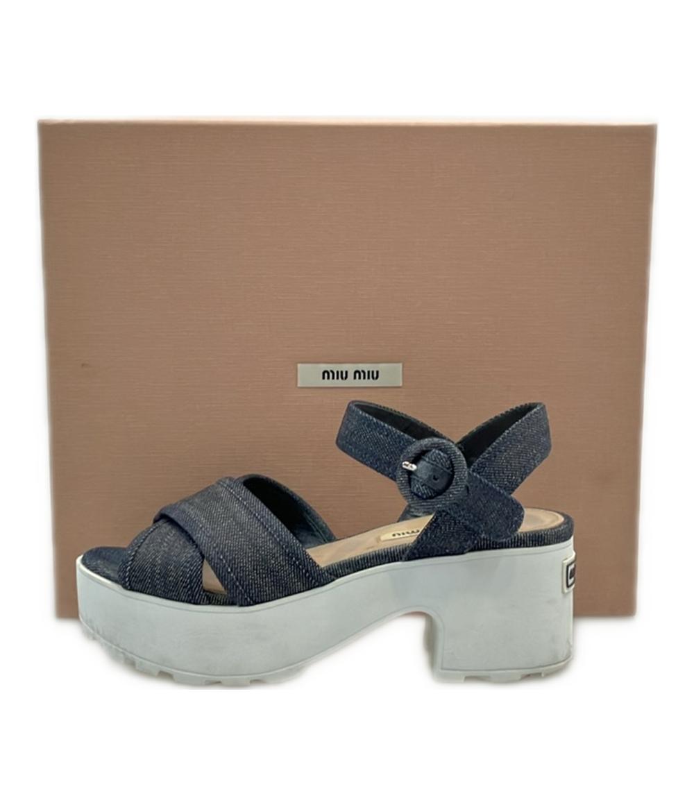 ミュウ ミュウ クロスサンダル レディース SIZE 36 1/2 (M) Miu Miu