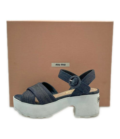 ミュウ ミュウ クロスサンダル レディース SIZE 36 1/2 (M) Miu Miu