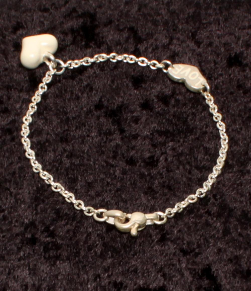 STAR JEWELRY ブレスレット SV925 ハートモチーフ LOVE レディース スタージュエリー