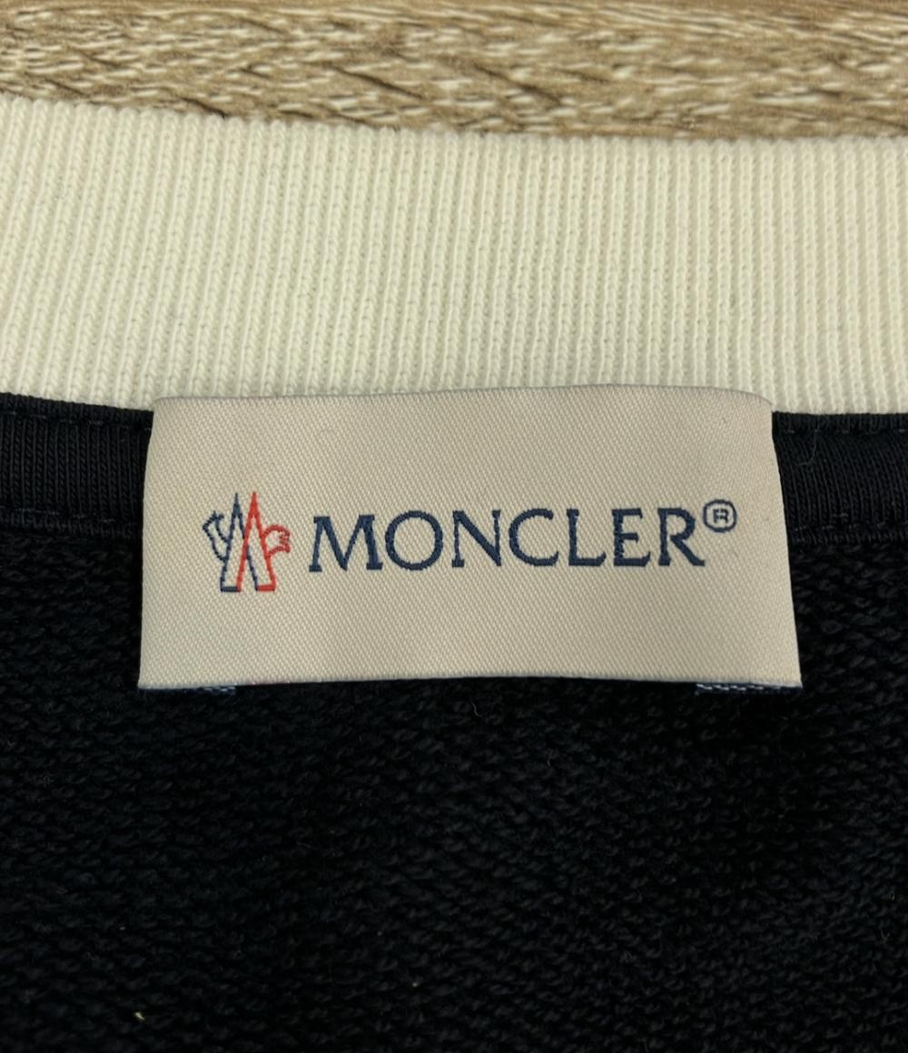 MONCLER スウェット ロゴ ネイビー×ホワイト I10918G00003 メンズ SIZE M モンクレール
