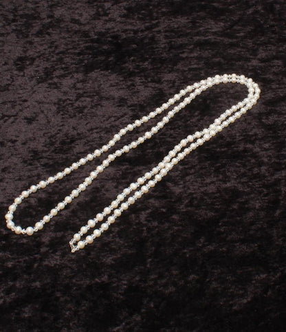 美品 ロングネックレス SV925 淡水パール 5-6mm レディース