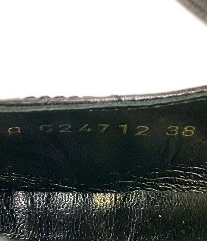 CHANEL インステップストラップパンプス カンボン A G24712 レディース SIZE 38 (25.5cm) シャネル