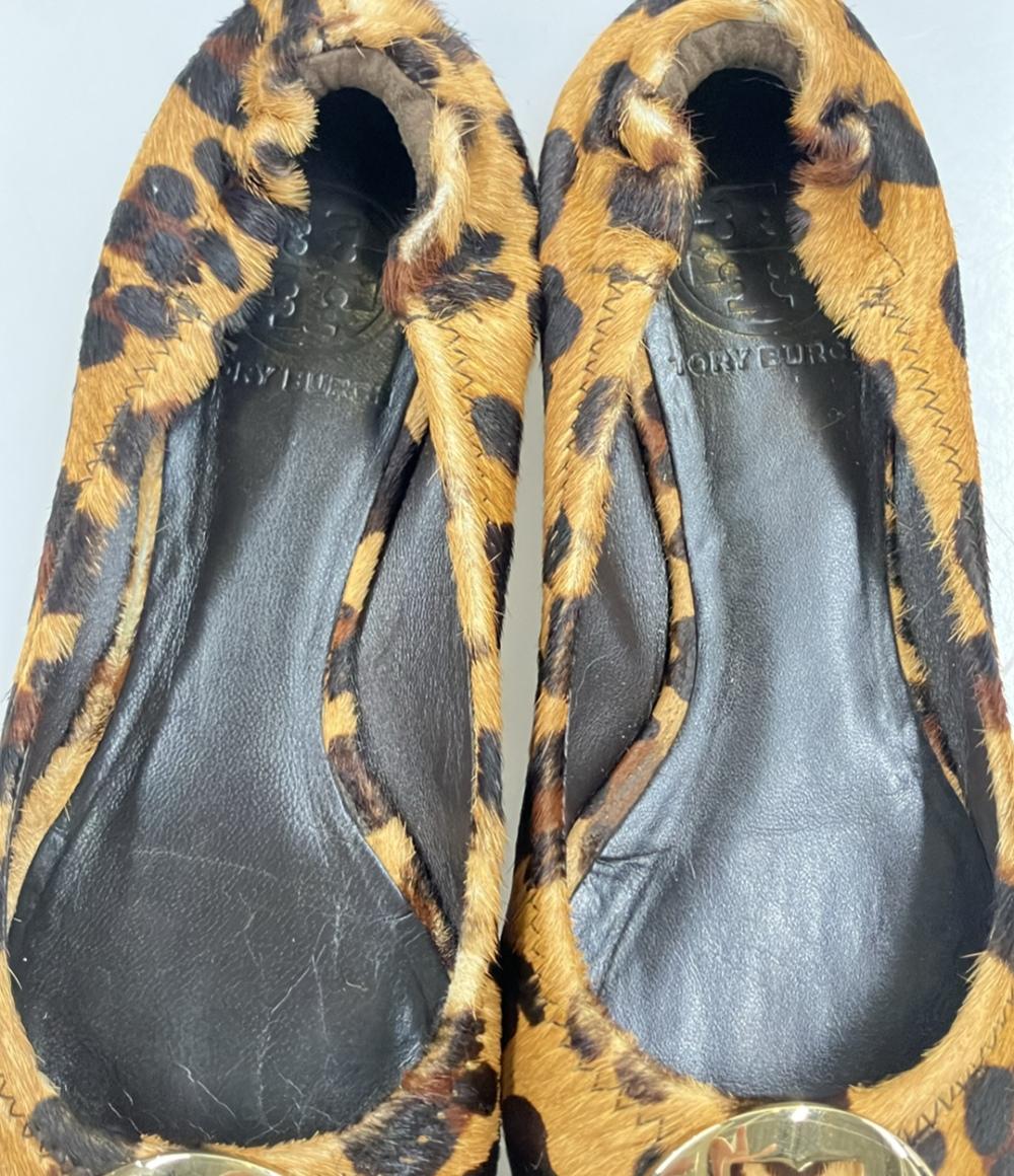 Tory Burch バレエシューズ レオパード柄 ハラコ レディース SIZE 5 1/2 (22.5cm) トリーバーチ