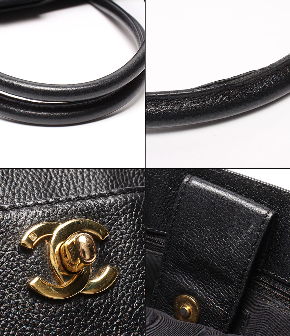 CHANEL トートバッグ ゴールド金具 キャビアスキン 12番台 エグゼクティブトート A15206 レディース シャネル