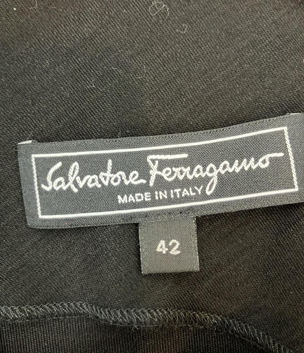 Salvatore Ferragamo ノースリーブワンピース Vネック バックル