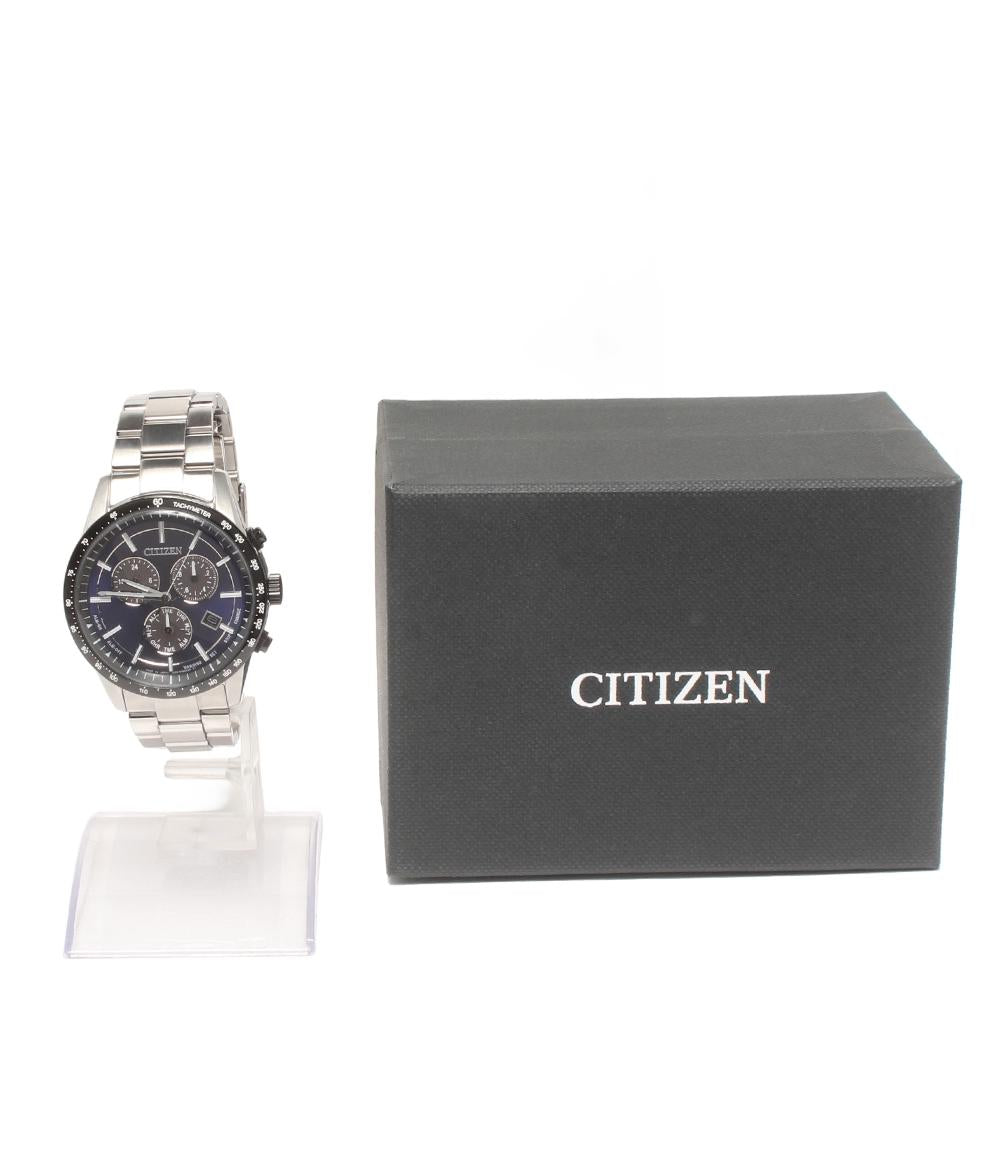美品 CITIZEN 腕時計 エコドライブ ソーラー ブラック E820-S122635 メンズ シチズン