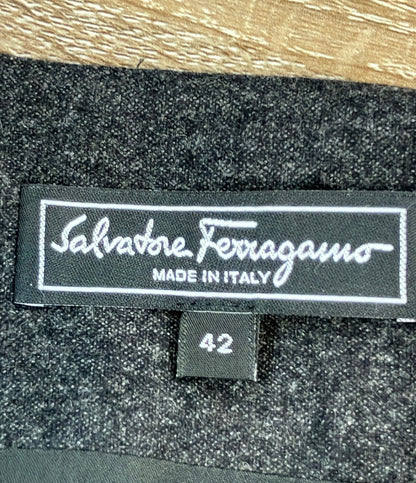 Salvatore Ferragamo スカート ぺプラム カシミヤ混 13 J044 レディース SIZE 42 (L) サルヴァトーレフェラガモ