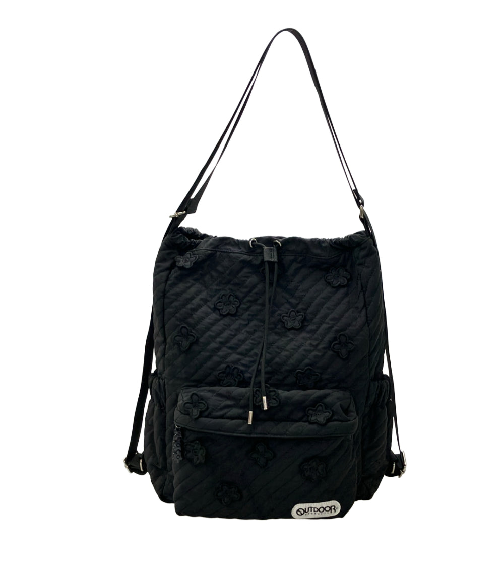 美品 OUTDOOR MUVEIL 2WAY リュック デイパック ショルダーバッグ 肩掛け 花柄 レディース アウトドア ミュベール