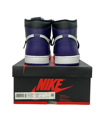 美品 Air Jordan NIKE ハイカットスニーカー コートパープル ホワイト/ブラック エアジョーダン1 レトロ ハイ OG 555088-500 メンズ SIZE 28.0 (XL)