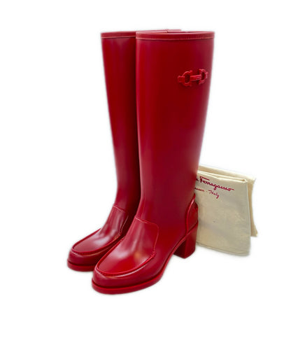 Salvatore Ferragamo レインブーツ レディース SIZE 6 サルヴァトーレフェラガモ