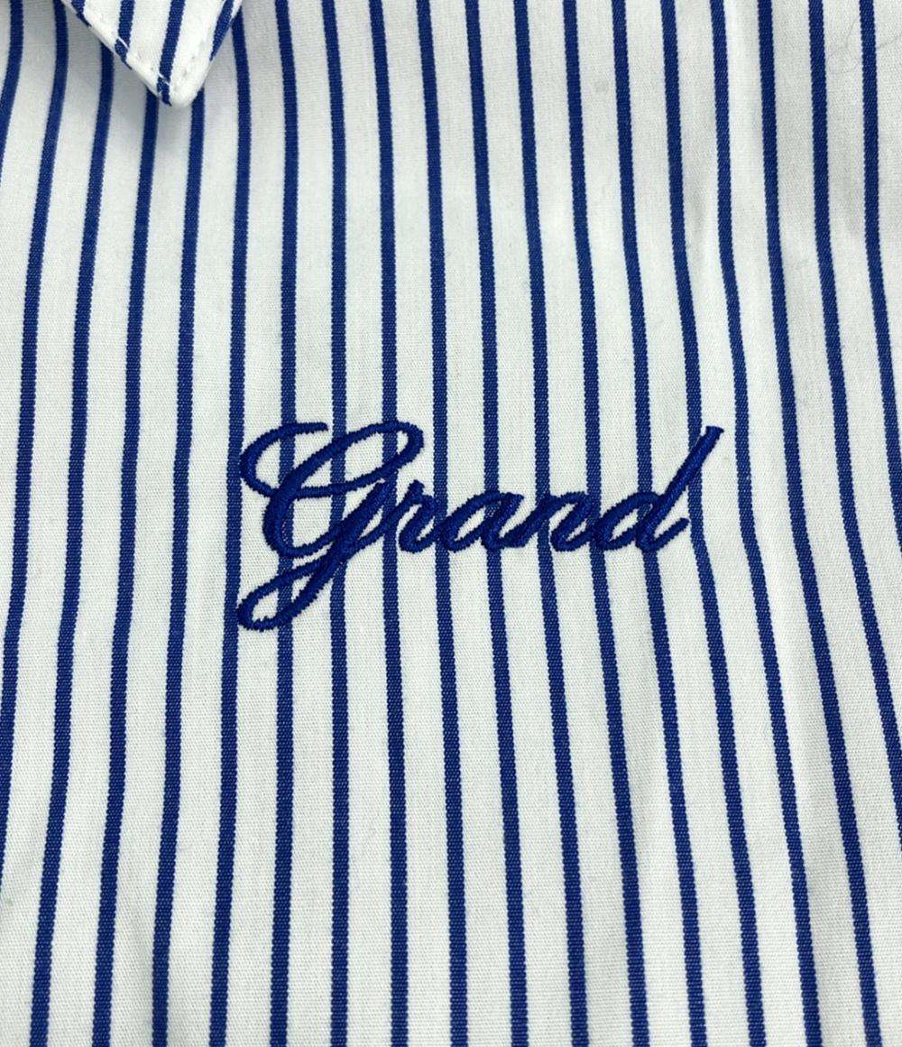美品 グランド コレクション 半袖ストライプシャツ メンズ SIZE M GRAND COLLECTON