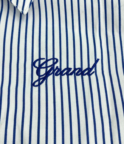 美品 グランド コレクション 半袖ストライプシャツ メンズ SIZE M GRAND COLLECTON