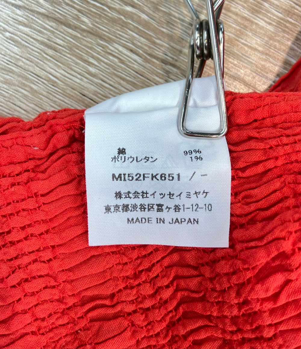 me ISSEY MIYAKE 半袖ブラウス SHRINK STRIPE MI52FK651 レディース ミー イッセイミヤケ
