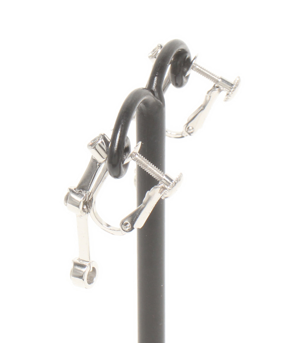 美品 イヤリング K18WG ダイヤ0.30ct レディース