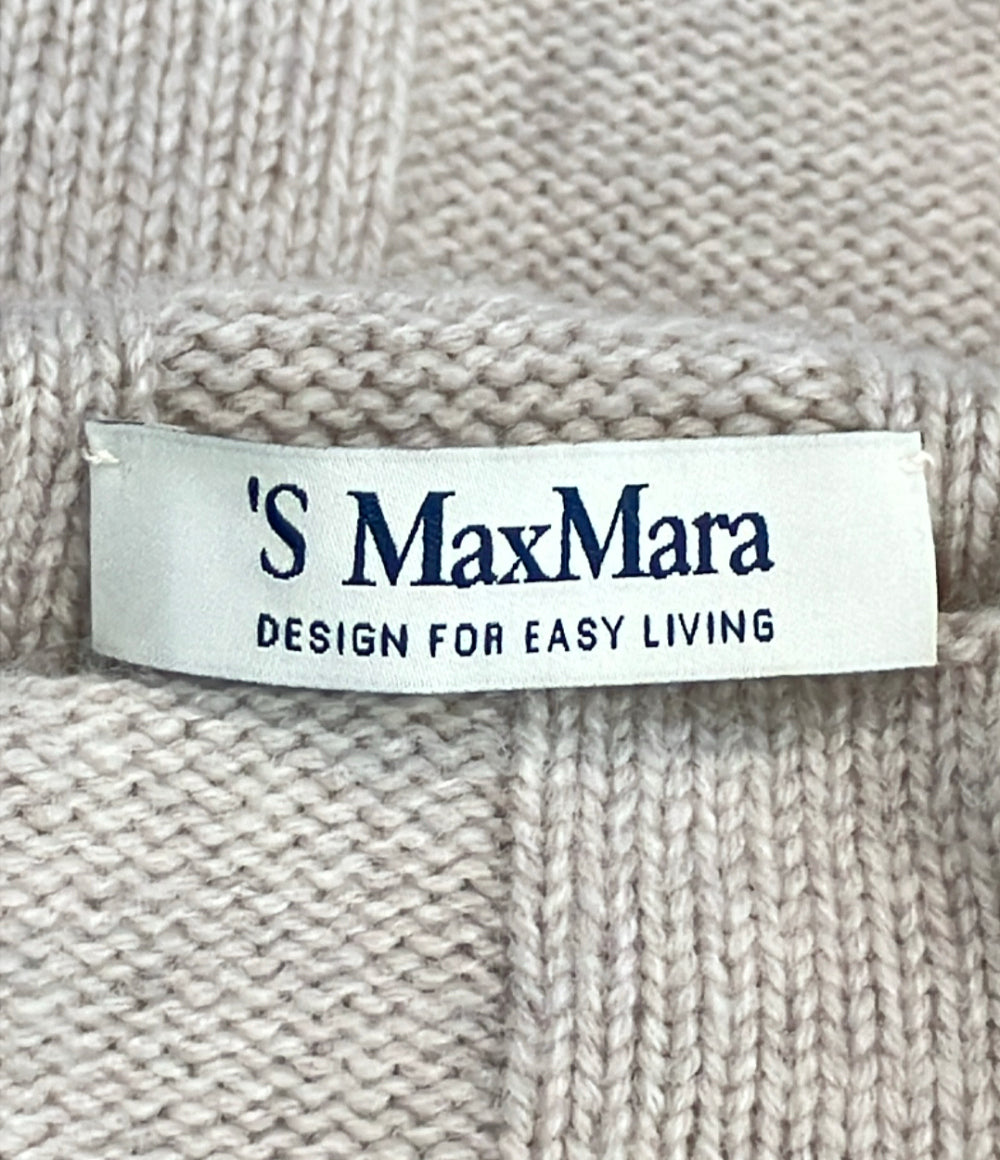 S'MAX MARA 長袖 ハイネック ニットワンピース レディース SIZE L エス マックスマーラ