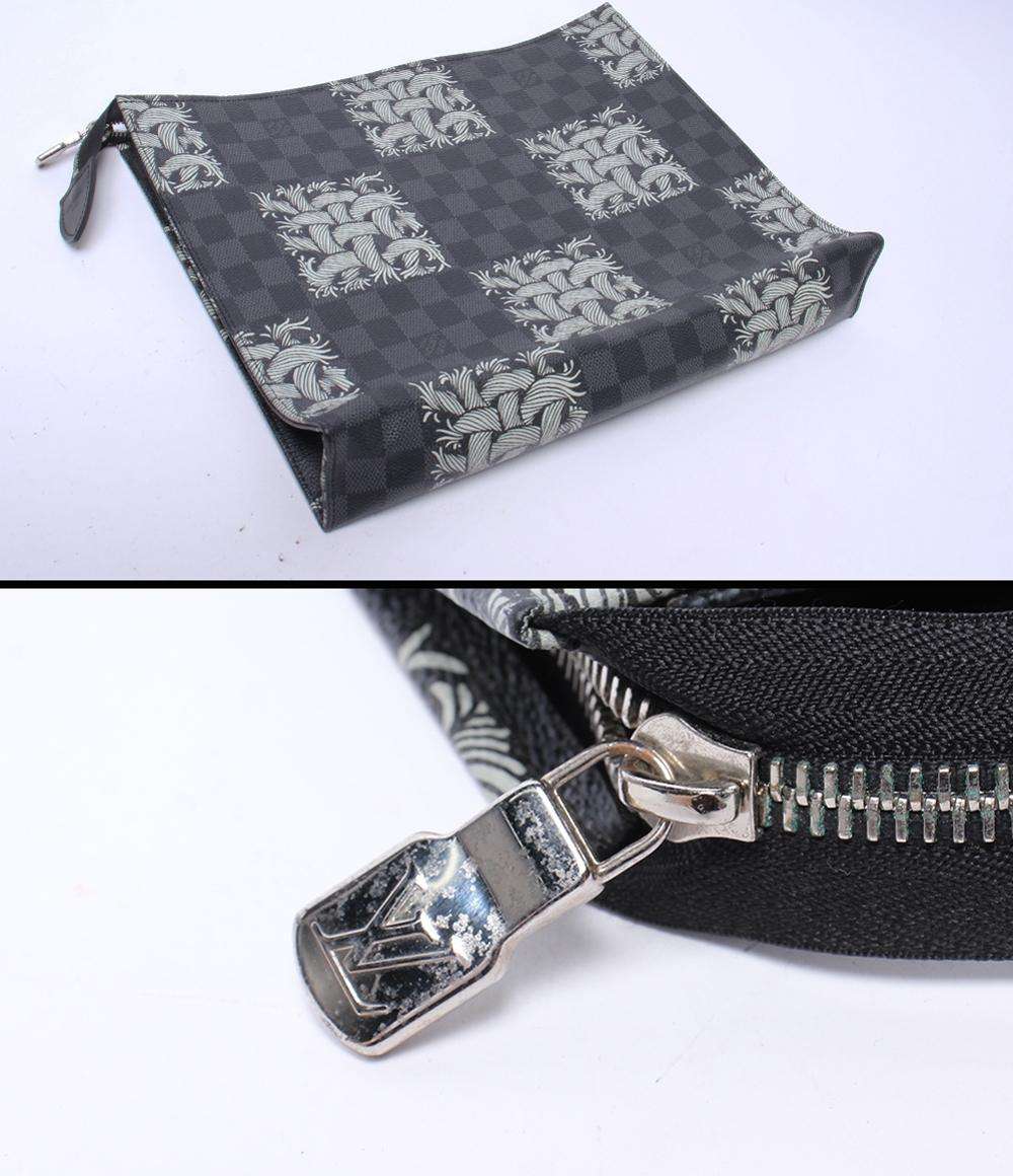 ルイ・ヴィトン クラッチバッグ セカンドバッグ クリストファーネメスコラボ ポシェット ヴォワヤージュ ダミエ グラフィット N61234 メンズ