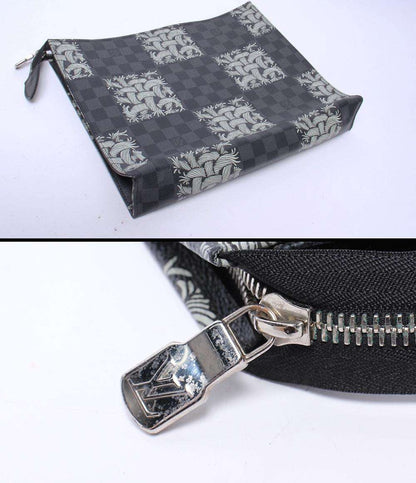 ルイ・ヴィトン クラッチバッグ セカンドバッグ クリストファーネメスコラボ ポシェット ヴォワヤージュ ダミエ グラフィット N61234 メンズ